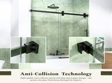 56-60"W x 60"H Frameless Sliding Tub Shower Door Enclosure, 5/16 inches Thick SGCC Tempered W2813P388107