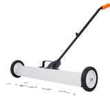 36" Rolling Magnetic Pick-Up Sweeper, Heavy Duty Push-Type with Release, for Nails Needles Screws W46577098
