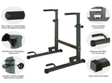 Power Tower Dip Station with Bench Pull Up Bar Stand Adjustable Height Heavy Duty Multi-Function 42086643