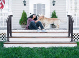 Matte Black Outdoor 1st Tier Iron Handrail 42488572