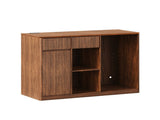 51.2" Modern Fluted Bar Cabinet with Fridge Compartment 59558592