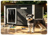 34" x 20" x 25" Outdoor Dog House with Sloped Asphalt Roof, Elevated Floor & Openable Roof 83784914