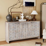 Accent Cabinet Farmhouse Style 4 Door Wooden Cabinet Sideboard Buffet Server Cabinet Storage W1435P151555