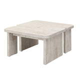 47.24*23.62 inch and 35.43*31.49 inch Rectangle Wood Detachable Coffee Table, Single L Shape W2317P233137