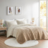 Ombre Shaggy Long Fur Comforter Mini Set B035129362