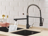 Commercial Kitchen Faucet with Pull Down Sprayer, Single Handle Single Lever Kitchen Sink Faucet W1932P172330