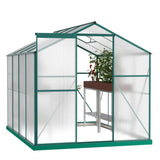 ZNTS Polycarbonate Greenhouse,6'x 8' Heavy Duty Walk-in Plant Garden Greenhouse for Backyard/Outdoor 32970978