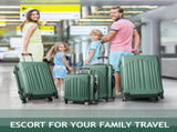 Curved Vertical Stripe 4-in-1 Trolley Case - Retro Green 12522872