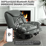 Oversized Power Recliner Chair,270&degSwivel Glider Recliner for Nursery, Electric Recliner Sofa 73863607