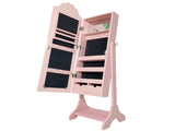 Pink, heart-shaped, MDF, spray-painted, 1-door, 1-shelf children's jewelry and mirror cabinet 11868552