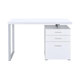 Writing Desk with 3 Drawers in White B016P162611