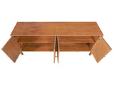 Vintage Sideboard Buffet Cabinet, 56.8" W x 18" D x 34.2" H, 4-Door Storage Cabinet with Metal N780P347334D