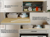 Over the Washer, Dryer and Robot Vacuum Storage Cabinet suitable for Compact Washing Machines, W1120P327070