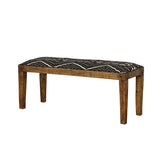 Black and White Upholstered Bench B062P145573