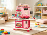 33-Piece Kids Play Kitchen, Lights, Sounds & Water Sink, Ages 3-6, Pink 11000031