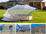 16-foot retractable pool cover, PVC film fiberglass rod pool fence, outdoor swimming pool 15735388