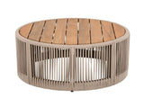 Outdoor Rattan rope & Acacia Wood Coffee Table - Patio Balcony Furniture for Garden, Yard, Balcony N770P298632B