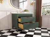 Fully Assembled 30'' Green Freestanding Single Sink Bathroom Vanity with Solid Wood Construction and W1826P308974