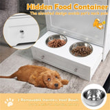 White pet feeding station, pet cabinet 38203390
