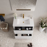 36" Freestanding Bathroom Vanity with Sink, Bathroom Storage Vanity Cabinet with Stone Resin W1573P211196