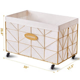 Laundry Baskets,Collapsible Laundry Basket with Wheels,Removable Lined for Easy Cleaning Storage 73742305