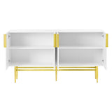 Modern Elegant 4-door Sideboard Gold Metal Handle Buffet Cabinet for Dining Room, Living Room, 49131954