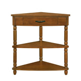 33.8'' Small Triangle Table, Wood Side Table for Small Spaces/ Living Room, 3 Tier End W1202P199465