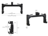 3 Pt Quick Hitch Adapter For Category 1 & 2 W/ Adjustable Bolt Tractor 3000lb,Black 63807864