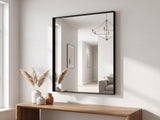 32"x40" Bathroom Wall Mounted Mirror Vanity Rectangular Mirror with Deep Frame, Black 43346133