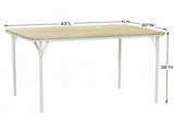 43" Folding Card Table, Portable Table for Dining, Camping, or Game Night, White/Oak 21987873