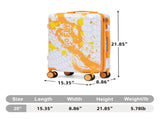 20 Inch PC Spinner Wheel Luggage, Carry on Suitcase, With Printed pattern and Combination Lock W2787P487169