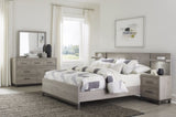 Attractive Gray Finish 1pc Dresser of 7x Drawers Metal Bar Hardware Premium Melamine Board Wooden B01168630