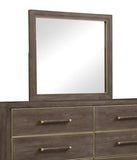 Mirror, No Assembly Required, Sandblasted Walnut Finish B108P163875