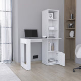 Iowa Computer Desk with 1-Cabinet and 4-Tier Bookcase B200P188863