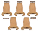 5Pk Bucket Teeth with Flex Pins Yellow V17SYL V17PN Fit for Backhoe Loader Excavator 78252129