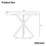 Square Table, Mid Century Modern Square Table for 4-6 Person, Coffee Table for Kitchen W578P242961