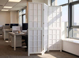 3.94ft White Painted 3-Panel Folding Screen Split-Section Design 72853291