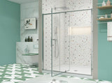 38-42" W x 71" H Piovt Swing Glass Shower Door,Pivot Frame Sliding Shower Door with 1/4" Clear W2122P199014