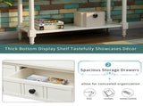 Series Console Table Traditional Design with Two Drawers and Bottom Shelf 26897015