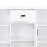 White High Gloss 3-Door Server with Drawer B062P209325