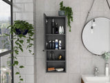 Miami Single Door Pantry, Four Shelves B128P148743
