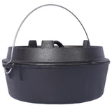 Pre-Seasoned Cast Iron Dutch Oven With Skillet Lid, Outdoor Camping Deep Pot for Camping Fireplace W465P236471