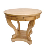 Curved Legs Farmhouse Style Small Size Round Dining Table End Table Side Table Coffee Table for W1435P228915