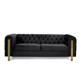 Mirod Comfy 3-seat Sofa with Tufted Back and Arm, Modern for Living Room 69439.00BLK