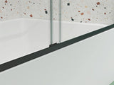 Bypass shower door, sliding door, with 1/4" tempered glass and Matted black finish 56-60"x70" W2122131032