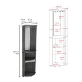 Chicago Corner Bar Cabinet, Rack, Glass Door B200P173192