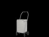 Shopping Cart with Shelf,Grocery Cart on Wheels, Foldable Utility Shopping Carts with Double Basket 83512660