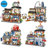 ZNTS 4 PACK Brick Building Set for Kids, 2969 PCS Building Blocks Kit Japanese Street Building Toy Set 84974986