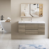 48" Floating Bathroom Vanity with Sink, Modern Wall-Mounted Bathroom Storage Vanity Cabinet with W1573P152703