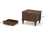 Farmhouse Nightstand with 2 Drawer, Traditional Wood Bedside Table, Wood Storage End Table with 4 W5819P523846